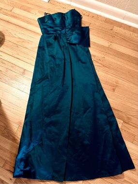 BCBGMaxAzria Deep Teal Satin Dress